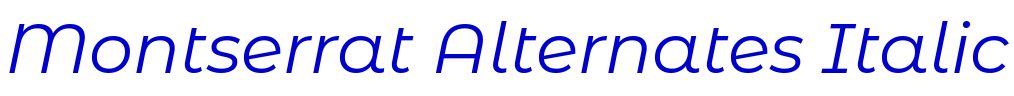 Montserrat Alternates Italic الخط